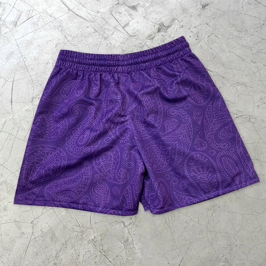 Cashew Blossom Casual Retro Personality Mesh Shorts