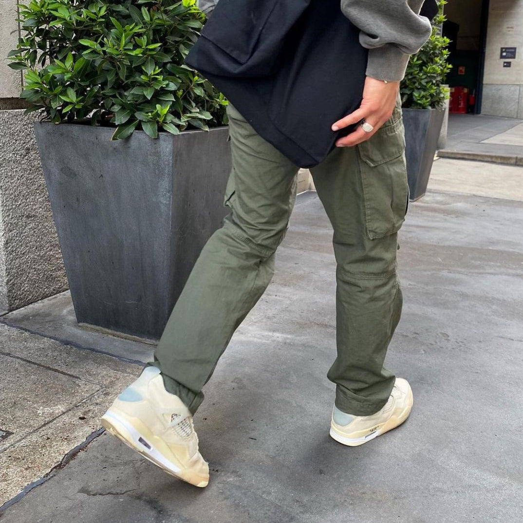 Street Pocket Cargo Pants Loose Straight Casual Pants