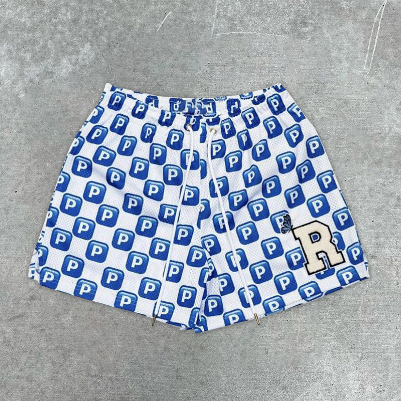 Casual sport print shorts