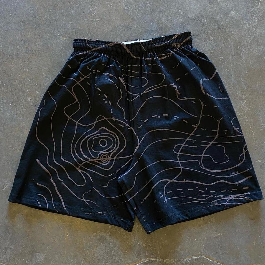 Fashion sun print personality retro shorts