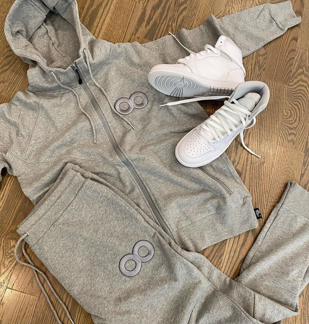 Casual men's personality long-sleeved zipper sweatshirt suit