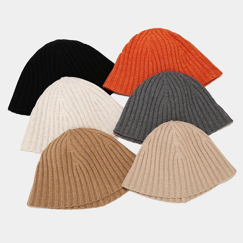 Warm knitted bucket hat fashion wool bucket hat