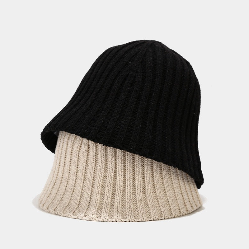 Warm knitted bucket hat fashion wool bucket hat