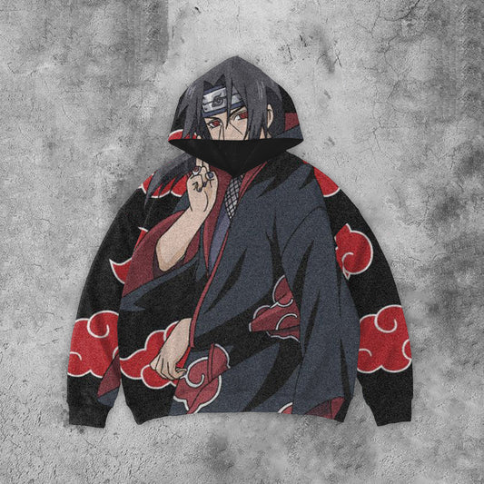 Anime Naruto Pattern Hoodie