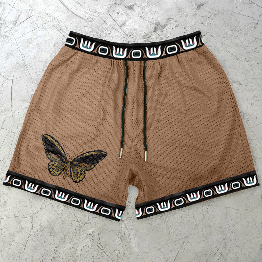 Fashion Style Butterfly Mesh Shorts