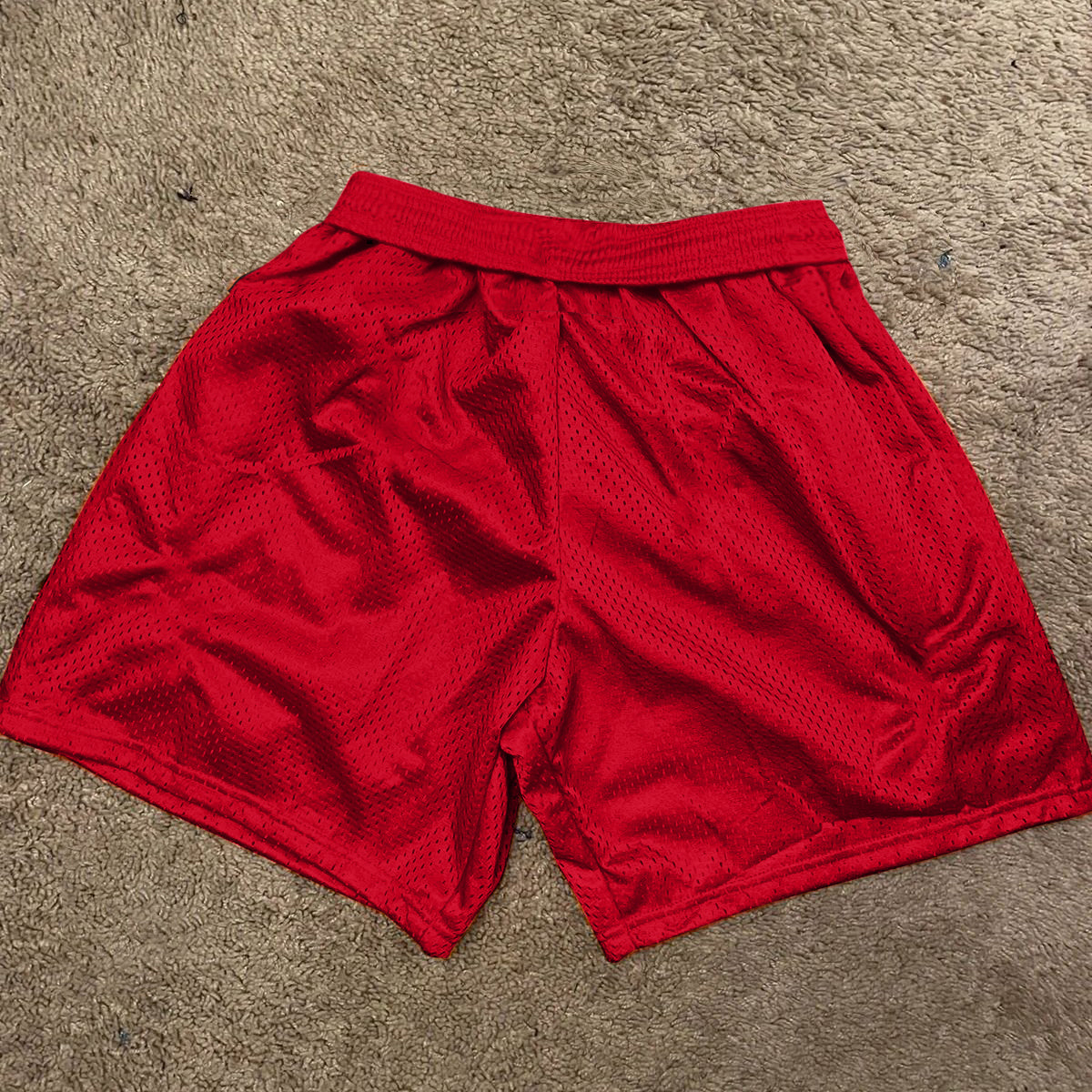 Vintage Print Street Mesh Track Shorts