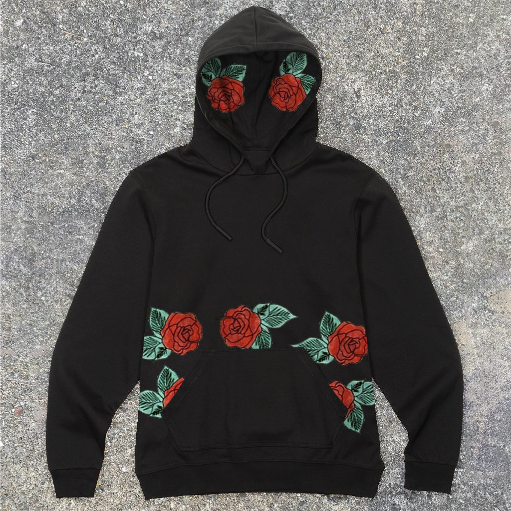 Artistic graphic street fleece hooded jackets