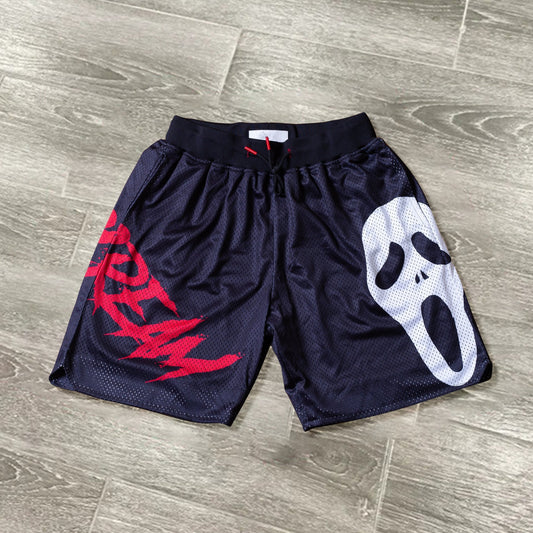 Casual skull print track shorts