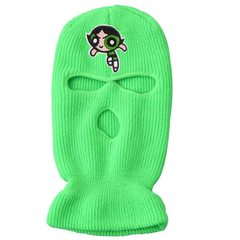 Three-hole wool knit hat ski mask warm hat