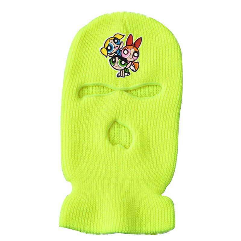 Three-hole wool knit hat ski mask warm hat