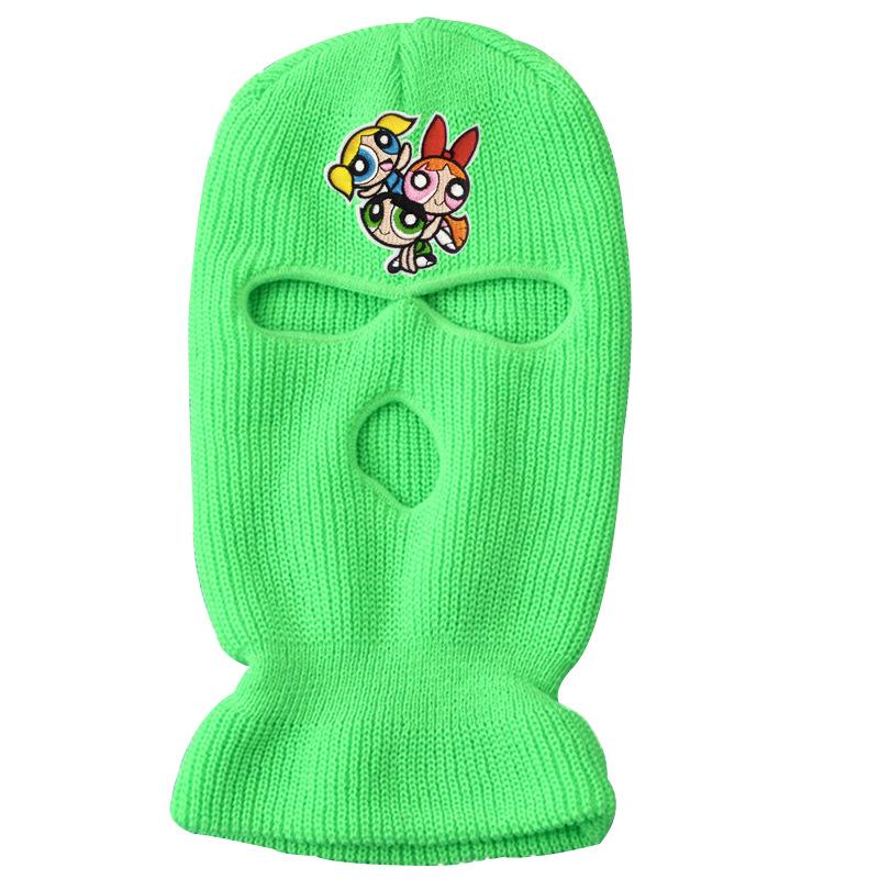 Three-hole wool knit hat ski mask warm hat