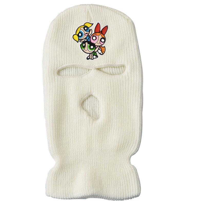 Three-hole wool knit hat ski mask warm hat