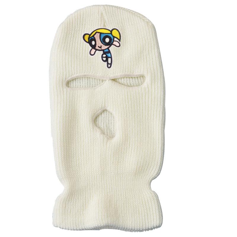 Three-hole wool knit hat ski mask warm hat