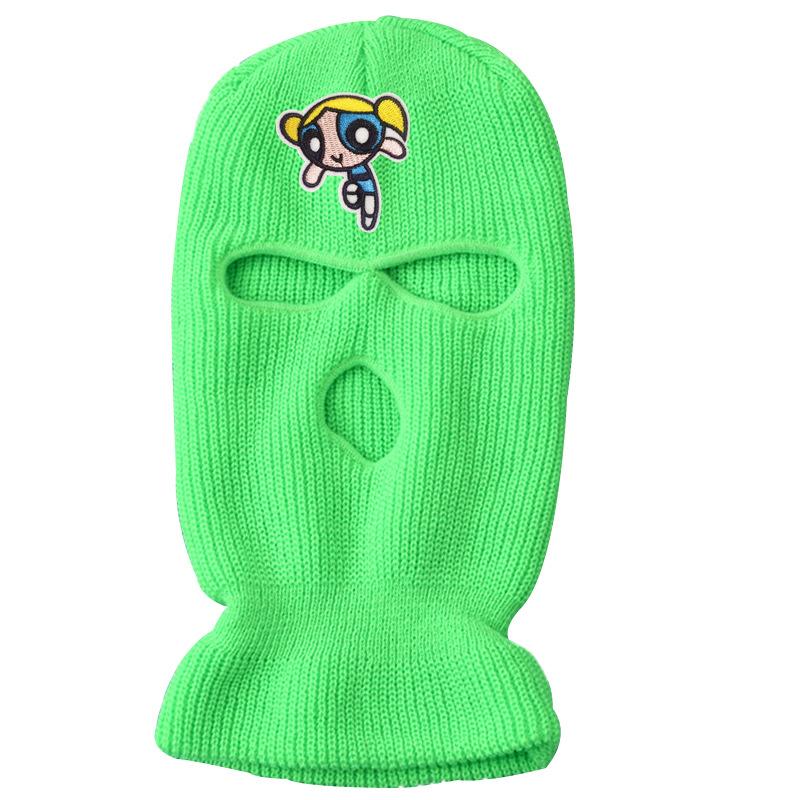 Three-hole wool knit hat ski mask warm hat