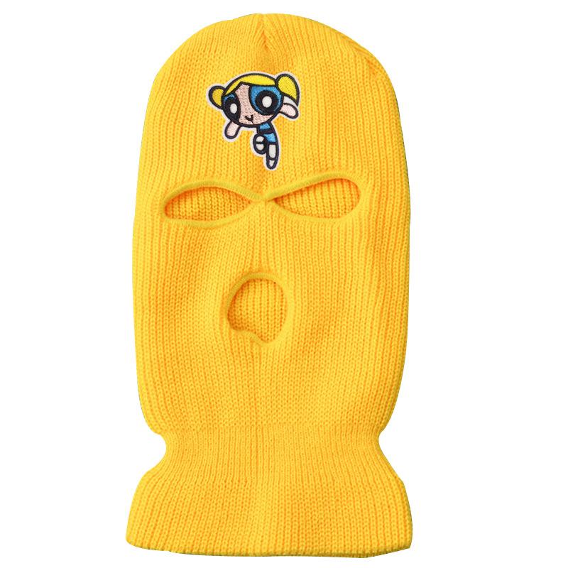 Three-hole wool knit hat ski mask warm hat