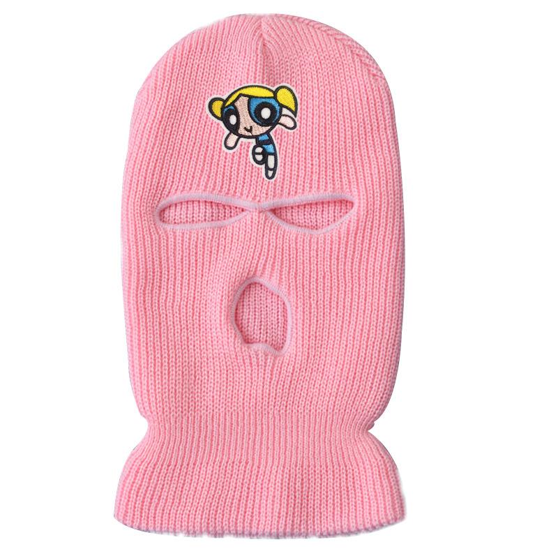 Three-hole wool knit hat ski mask warm hat