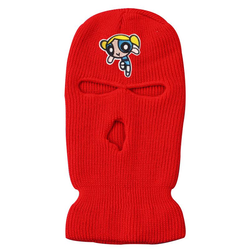 Three-hole wool knit hat ski mask warm hat