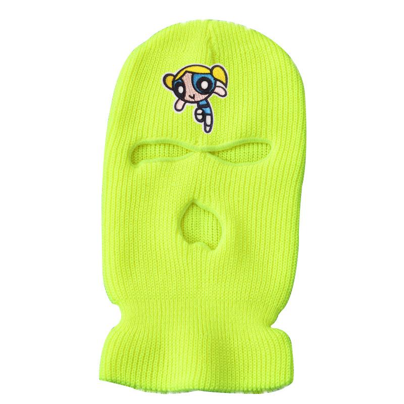 Three-hole wool knit hat ski mask warm hat