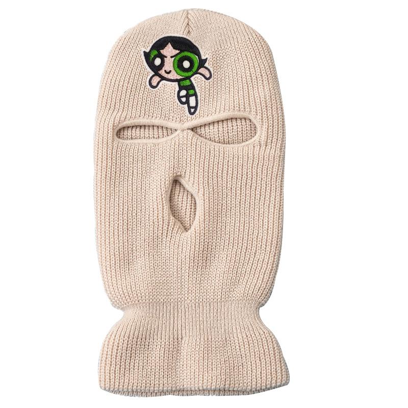 Three-hole wool knit hat ski mask warm hat