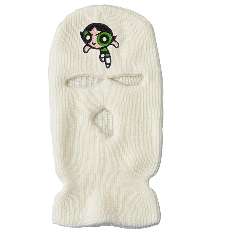 Three-hole wool knit hat ski mask warm hat