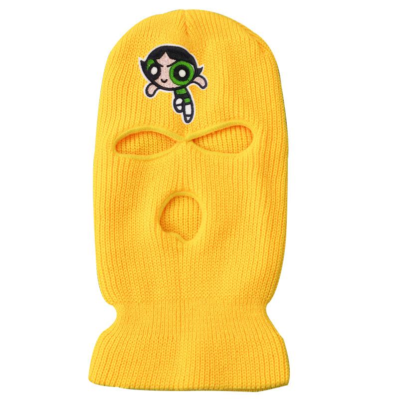 Three-hole wool knit hat ski mask warm hat