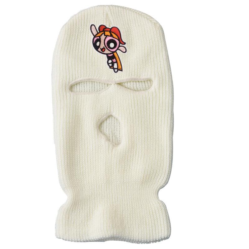 Three-hole wool knit hat ski mask warm hat