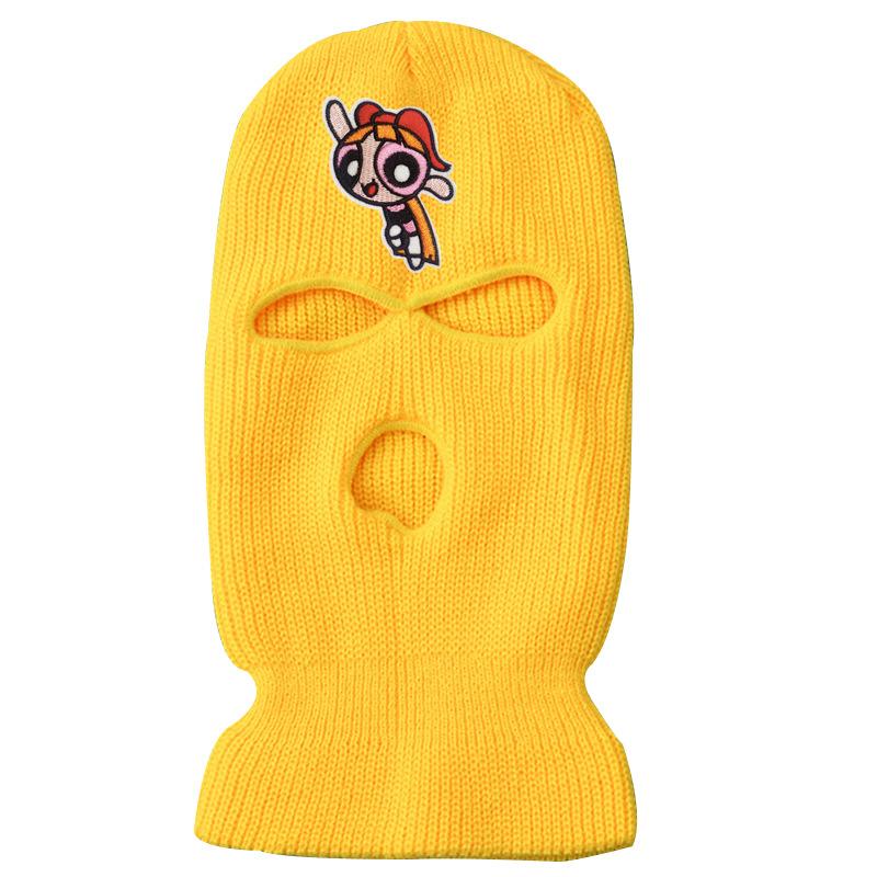 Three-hole wool knit hat ski mask warm hat