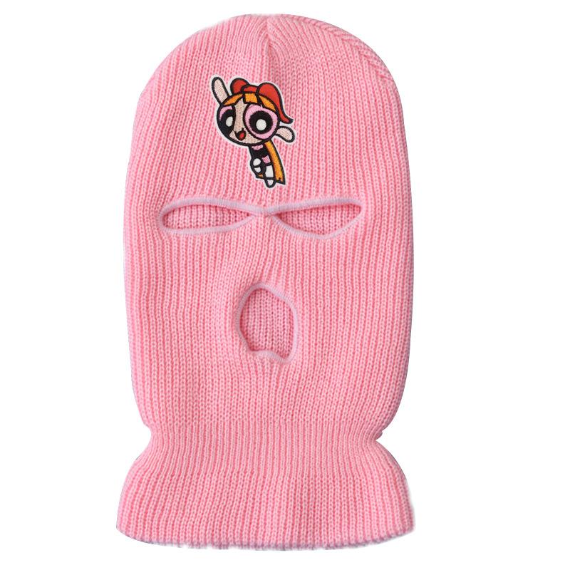 Three-hole wool knit hat ski mask warm hat