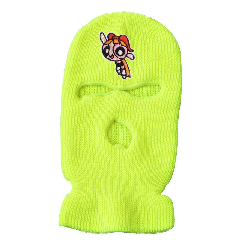 Three-hole wool knit hat ski mask warm hat