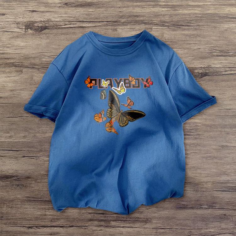 Trendy Butterfly Street Style Short Sleeve T-shirt