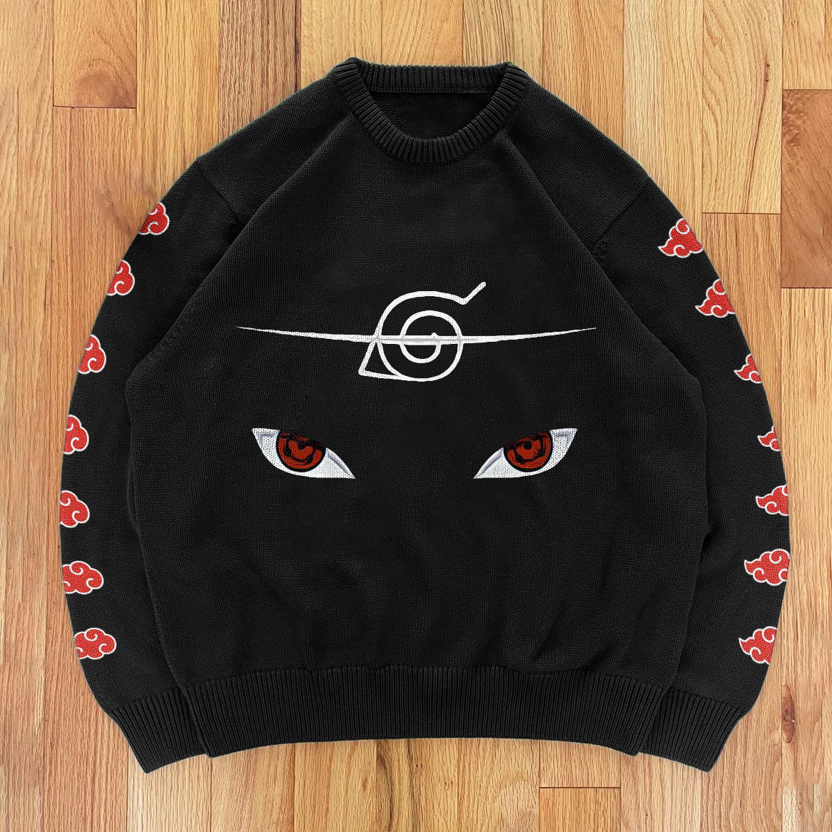 Retro Fashion Naruto Print Knitted Sweater