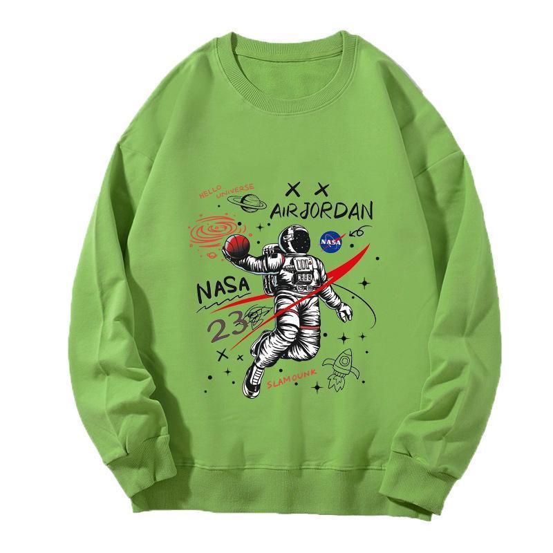 Casual round neck long sleeve printed sweatshirt