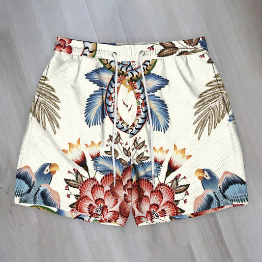 Trendy statement print floral resort shorts