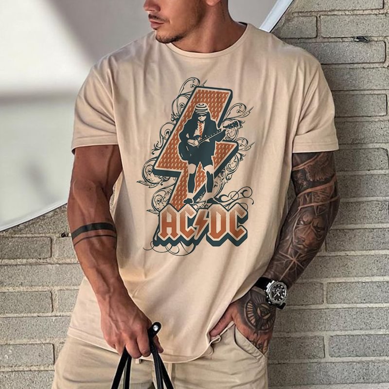 Personalized fashion street style printed round neck short-sleeved T-shirt