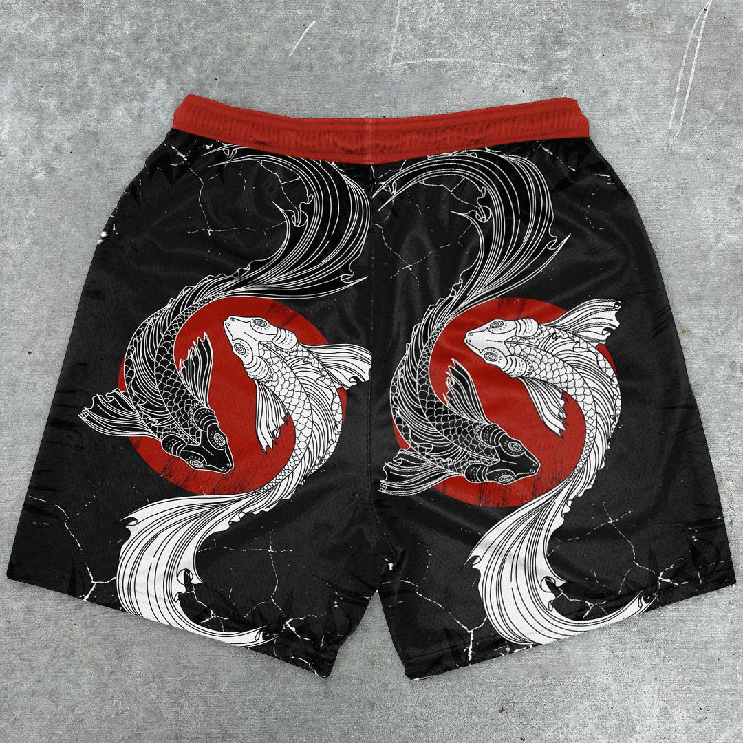 Artistic Carp Fashion Vintage Shorts