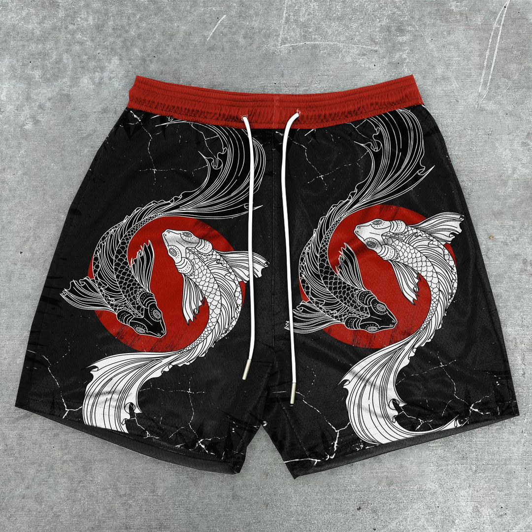 Artistic Carp Fashion Vintage Shorts