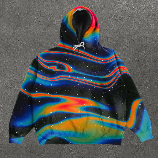 Casual Print Long Sleeve Hoodie