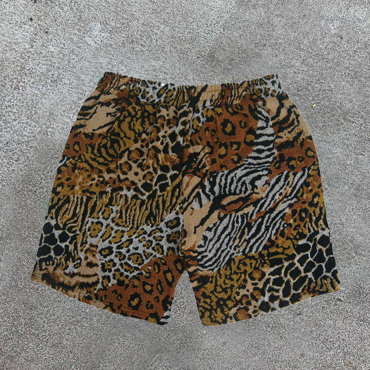 Vintage Tiger Print Fashion Shorts