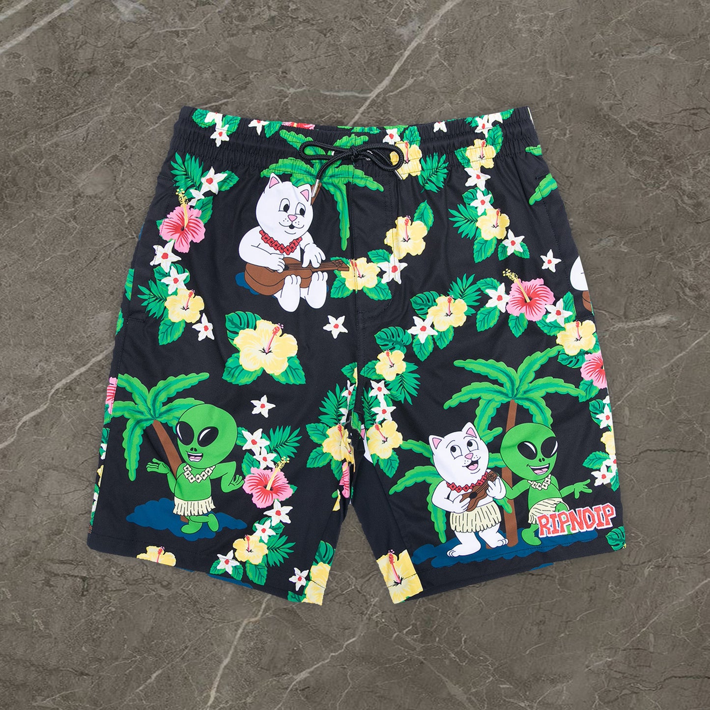 Holiday print casual beach shorts