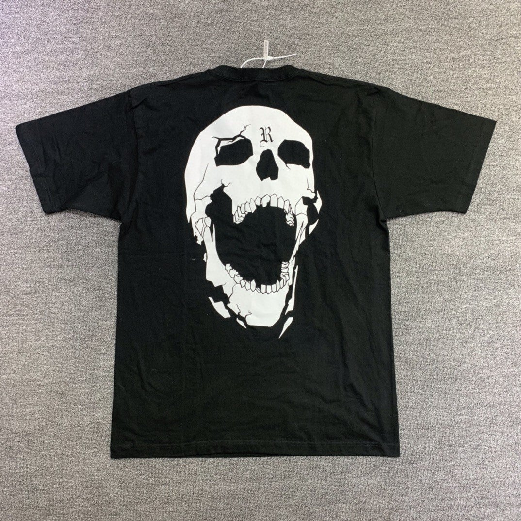 Trendy skull print short-sleeved T-shirt