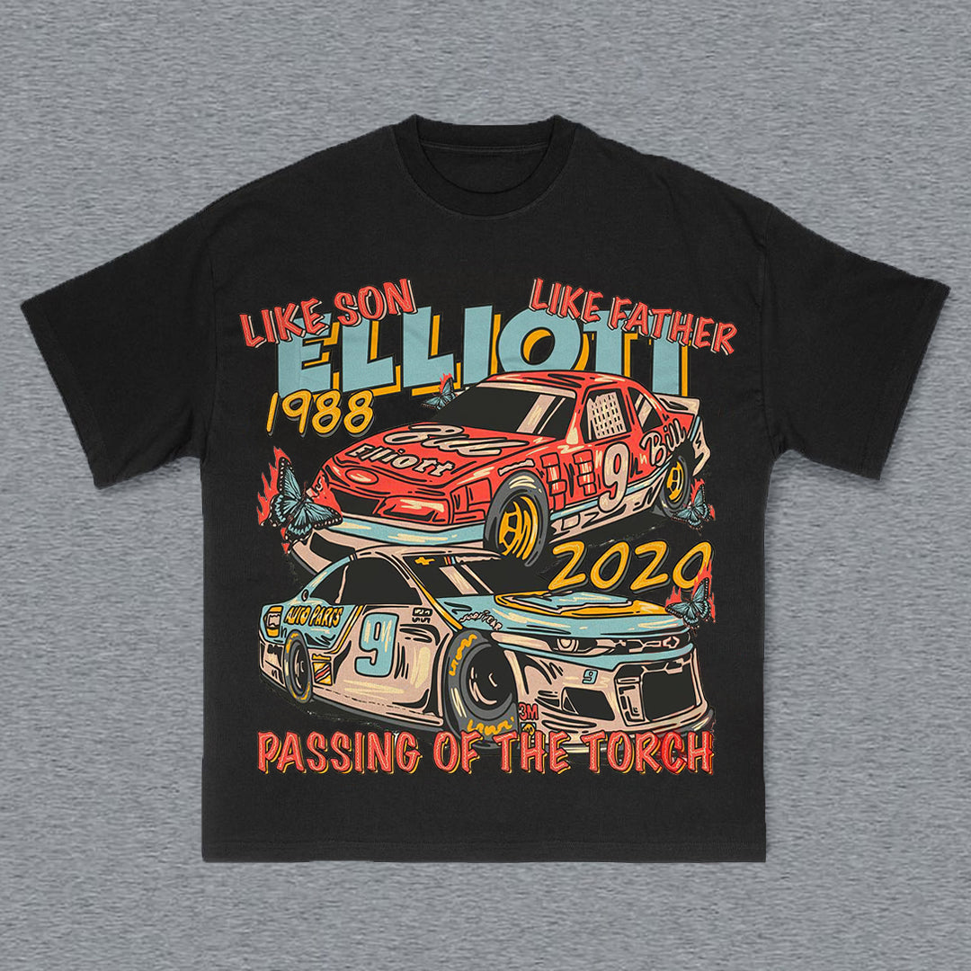 Personalized Racing Print Short Sleeve T-Shirt