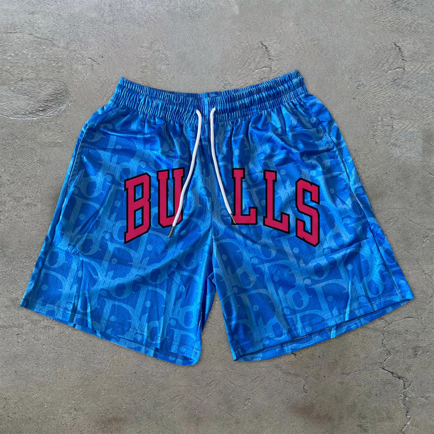 Retro Fashion Bulls Street Mesh Shorts