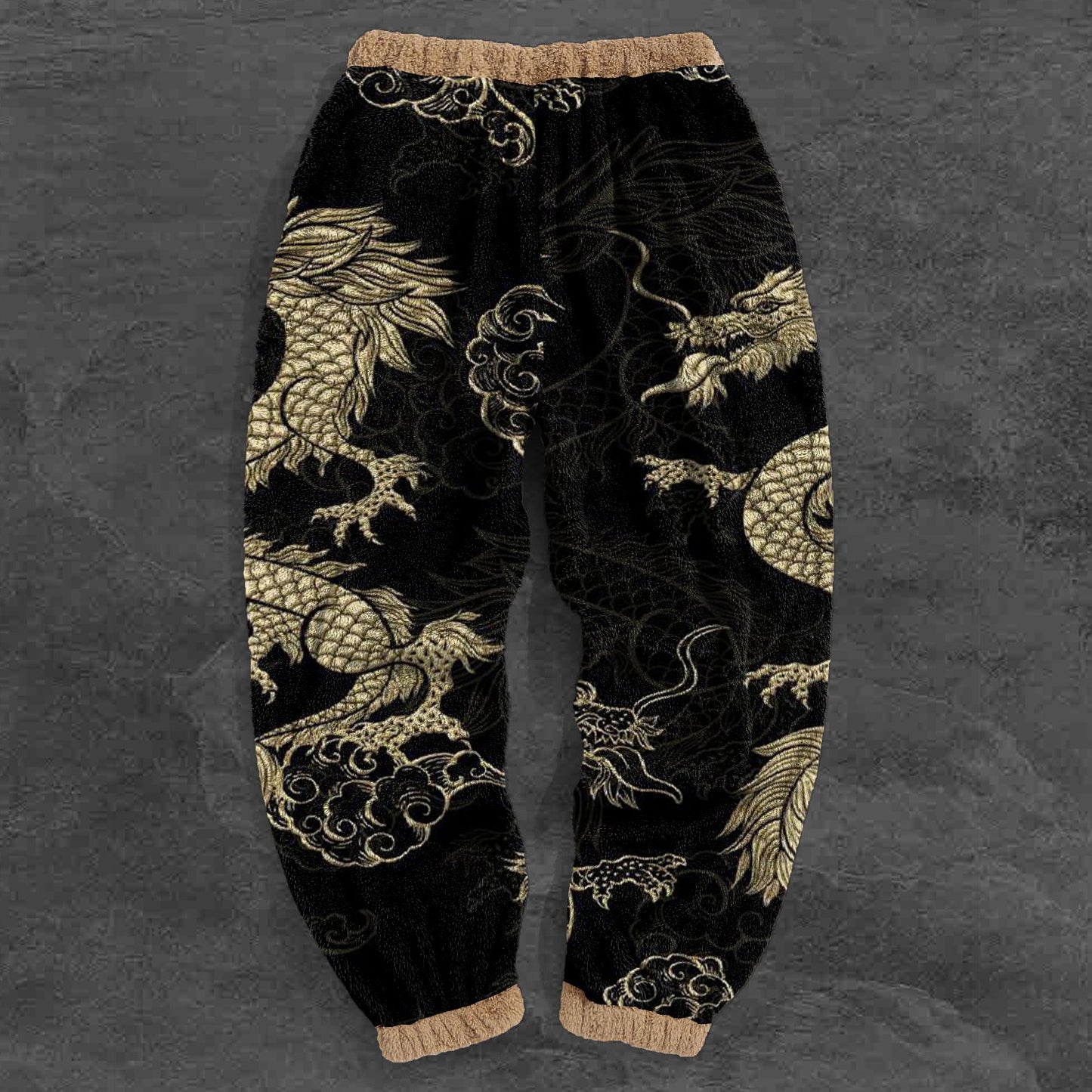 Retro Hip Hop Casual Color Contrast Plush Trousers