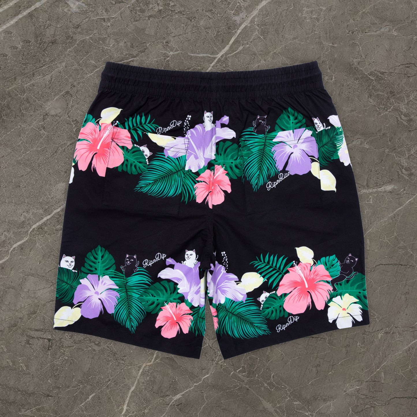 Trendy retro printed casual beach shorts