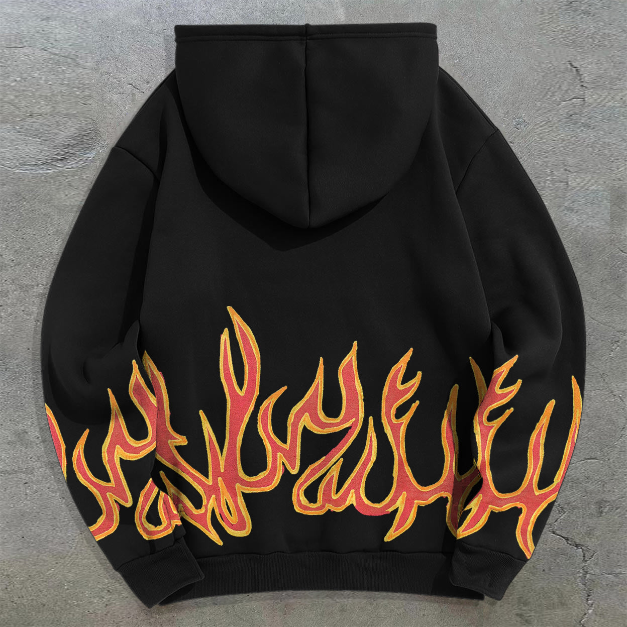 Tide brand flame angel print hoodie