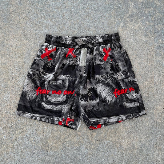 Sleek Casual Retro Street Style Printed Sports Shorts