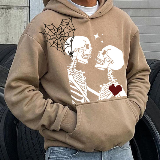 Skeleton Bones Love  Fleece Hoodie