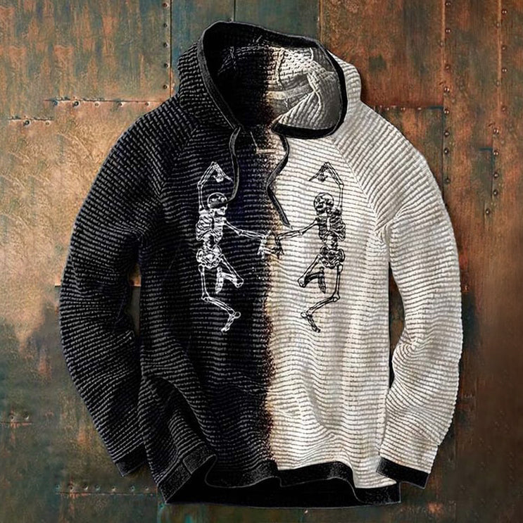 Men's Casual Fashion Skull Print Hoodie