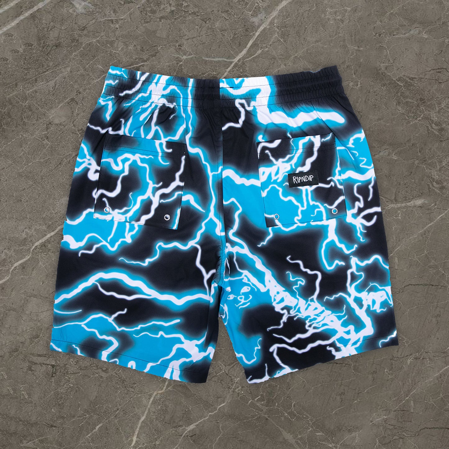 Lightning Retro Print Outdoor Board Shorts