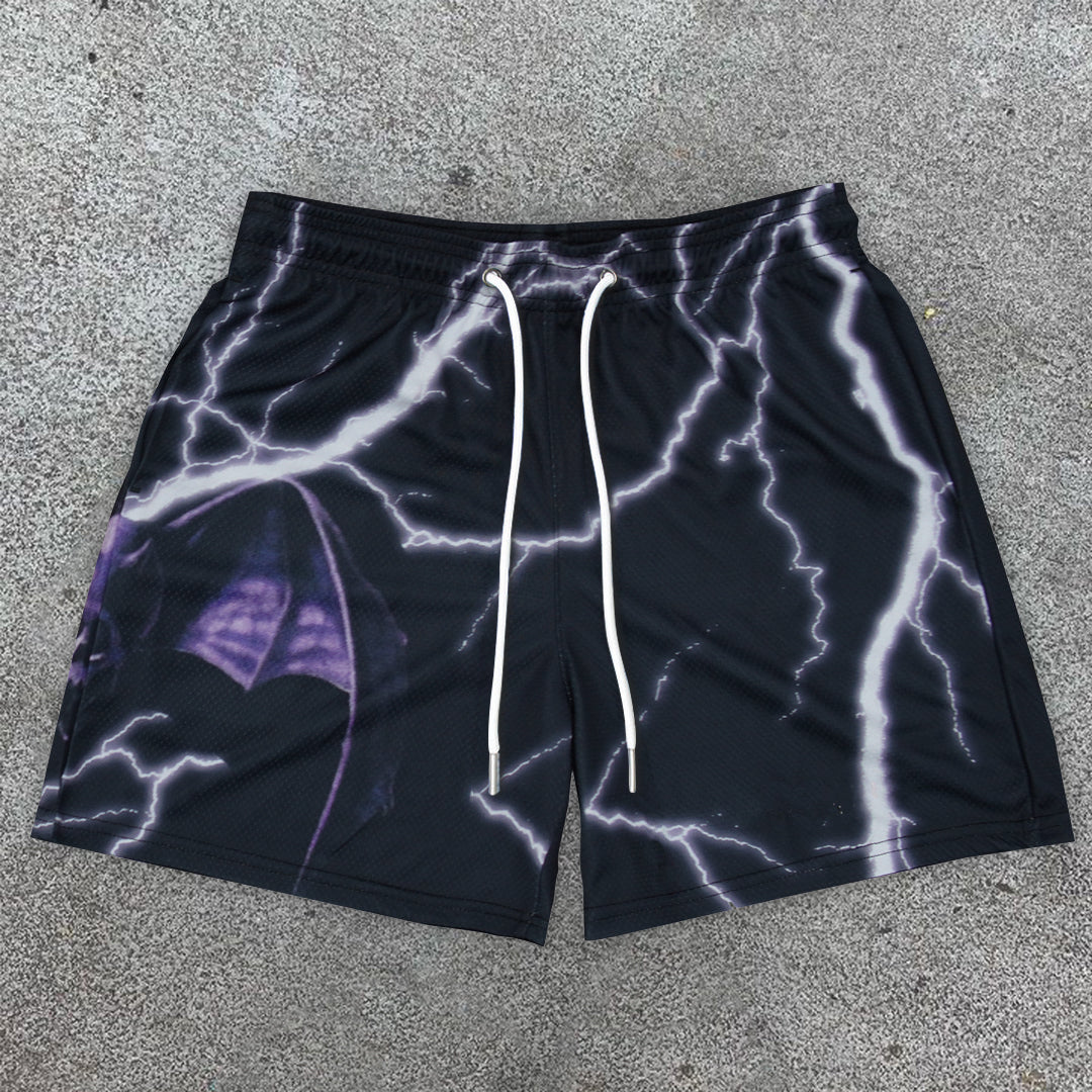 Fashionable Personalized Lightning Print Casual Shorts